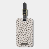 Leopard Cheetah Wild Animal Skin Pattern Bagagelabel (Voorkant verticaal)