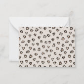 Leopard Cheetah Wild Animal Skin Pattern Notitiekaartje (Achterkant)