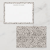 Leopard Cheetah Wild Animal Skin Pattern Notitiekaartje (Voorkant / Achterkant)