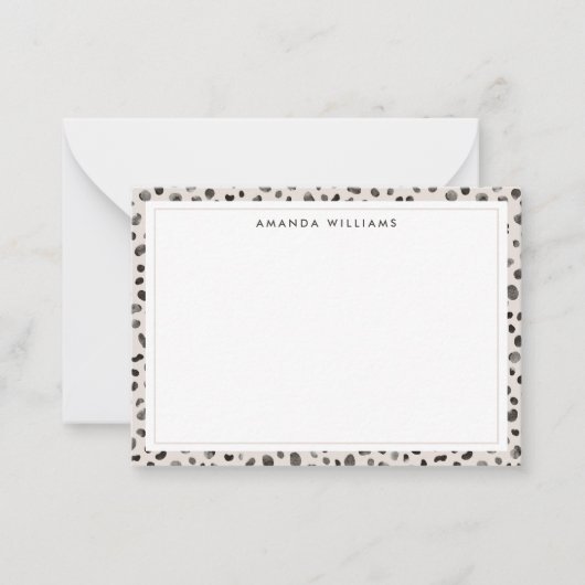 Leopard Cheetah Wild Animal Skin Pattern Notitiekaartje (Voorkant)