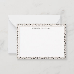 Leopard Cheetah Wild Animal Skin Pattern Notitiekaartje