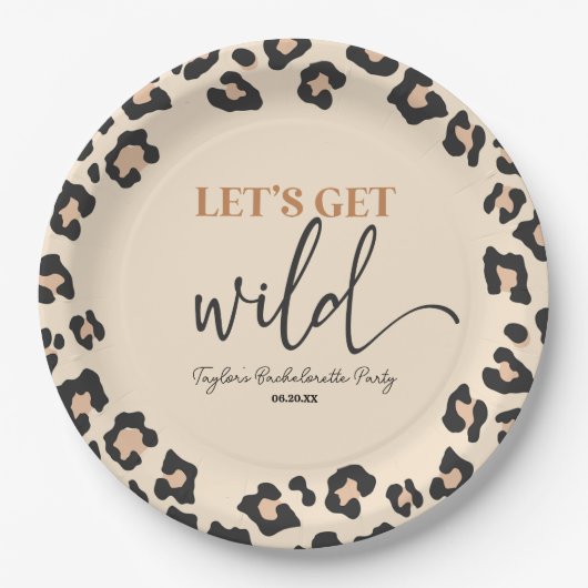 Leopard Cheetah Wild Bachelorette Weekend Party Papieren Bordje (Voorkant)