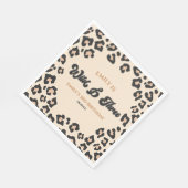 Leopard Cheetah Wild & Drie 3e Verjaardagsfeest Servet (Hoek)