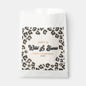 Leopard Cheetah Wild en Zeven 7e Verjaardagsfeestj Bedankzakje (Voorkant)