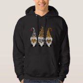 Leopard Cheetah Zebra Print Gnomes Hoodie (Voorkant)