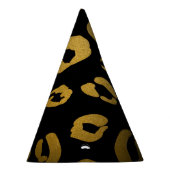 Leopard Cheetah Zwart Goud Oerwoud Verjaardagsfees Feesthoedjes (Rechts)