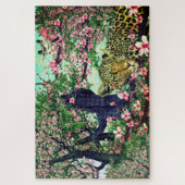 Leopard Cherry Blossom Legpuzzel (Verticaal)