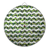 Leopard Chevron Black en Green Print Dartbord (Voorkant)
