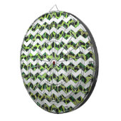 Leopard Chevron Black en Green Print Dartbord (Voorkant Rechts)