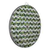 Leopard Chevron Black en Green Print Dartbord (Voorkant Links)
