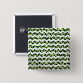 Leopard Chevron Black en Green Print Vierkante Button 5,1 Cm (Voorkant /achterkant)