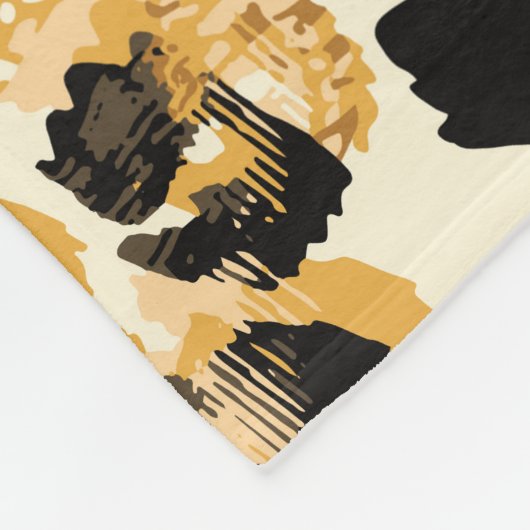 Leopard Chic:  patroonelegantie. Fleece Deken (Hoek)