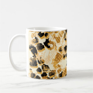 Leopard Chic: patroonelegantie. Koffiemok