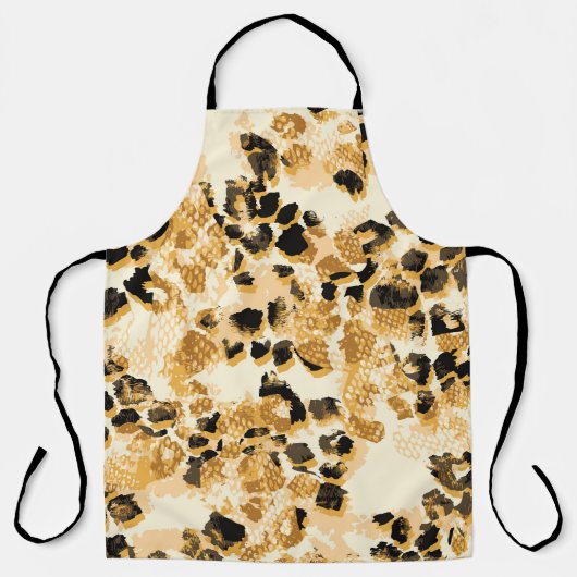 Leopard Chic:  patroonelegantie. Schort (Voorkant)