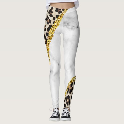 Leopard Chick Sport Leggings (Voorkant)