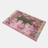Leopard Chinoiserie Ginger Jar jars Doormat Rug Deurmat (Schuin)