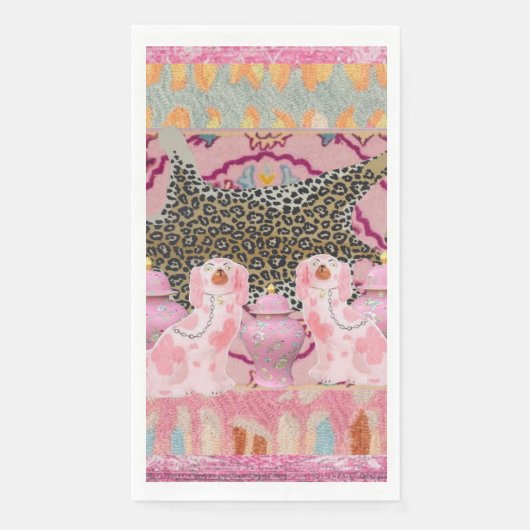 Leopard Chinoiserie Ginger Jar potjes papier Servet (Voorkant)