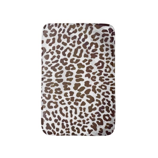 Leopard Chocolade Print Badmat (Voorkant Verticaal)