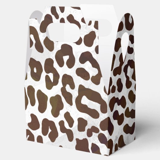 Leopard Chocolade Print Bedankdoosjes (Geopend)