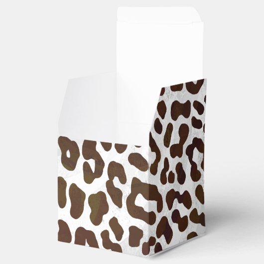 Leopard Chocolade Print Bedankdoosjes (Geopend)