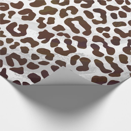 Leopard Chocolade Print Cadeaupapier (Hoek)