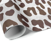 Leopard Chocolade Print Cadeaupapier (Rol Hoek)