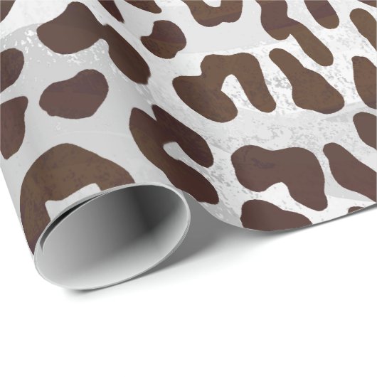 Leopard Chocolade Print Cadeaupapier (Rol Hoek)