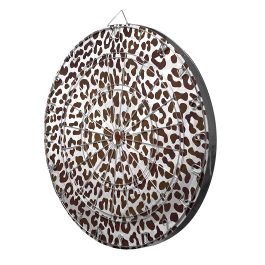 Leopard Chocolade Print Dartbord (Voorkant Rechts)