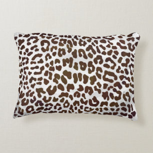 Leopard Chocolade Print Decoratief Kussen