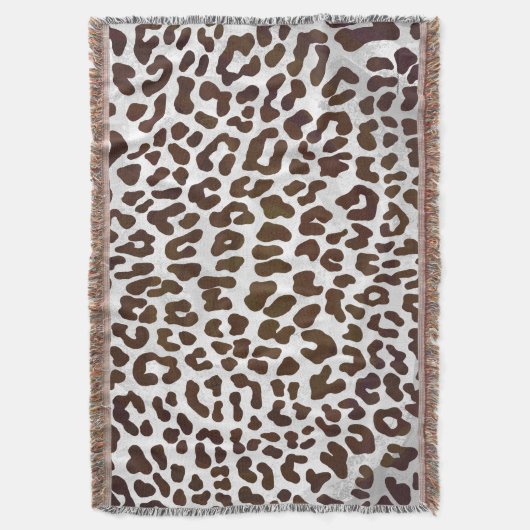 Leopard Chocolade Print Deken (Voorkant Verticaal)