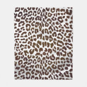 Leopard Chocolade Print Fleece Deken (Voorkant)
