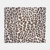 Leopard Chocolade Print Fleece Deken (Voorkant (Horizontaal))