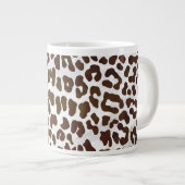 Leopard Chocolade Print Grote Koffiekop (Voorkant rechts)