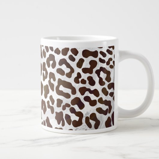 Leopard Chocolade Print Grote Koffiekop (Rechts)