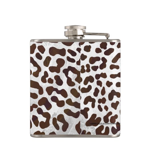 Leopard Chocolade Print Heupfles (Achterkant)