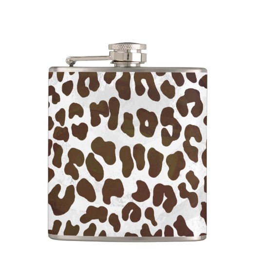Leopard Chocolade Print Heupfles (Voorkant)
