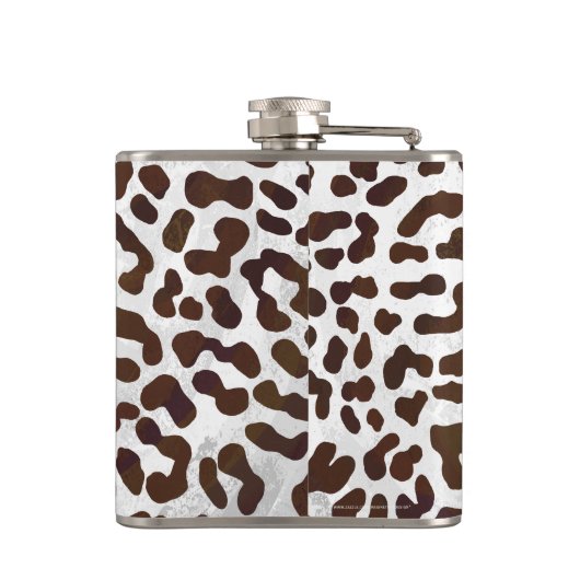 Leopard Chocolade Print Heupfles (Achterkant)