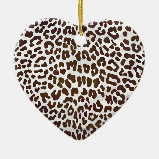 Leopard Chocolade Print Keramisch Ornament (Voorkant)