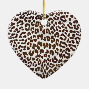 Leopard Chocolade Print Keramisch Ornament