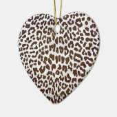 Leopard Chocolade Print Keramisch Ornament (Links)