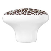 Leopard Chocolade Print Keramische Knop (Zijkant)