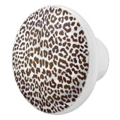 Leopard Chocolade Print Keramische Knop (Rechts)