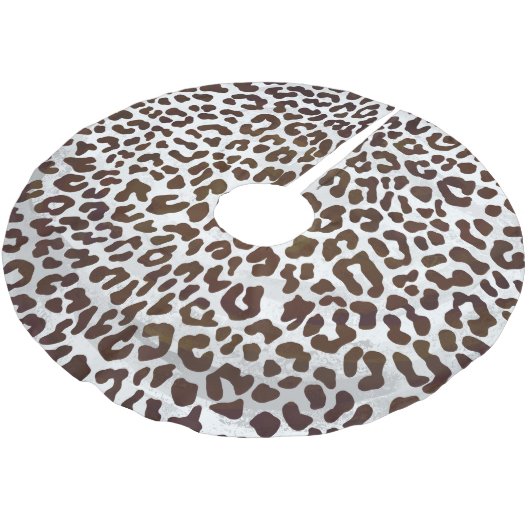 Leopard Chocolade Print Kerstboom Rok (Gekanteld)
