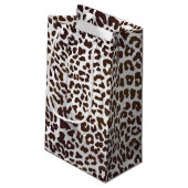 Leopard Chocolade Print Klein Cadeauzakje (Achterkant Gekanteld)