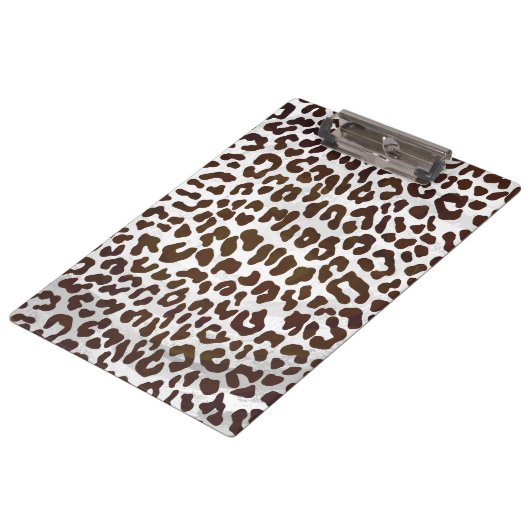 Leopard Chocolade Print Klembord (Gekanteld)