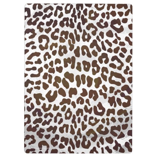 Leopard Chocolade Print Klembord (Achterkant)