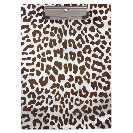 Leopard Chocolade Print Klembord (Voorkant)