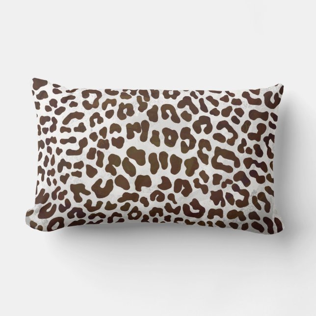 Leopard Chocolade Print Kussen (Voorkant)
