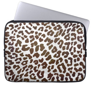 Leopard Chocolade Print Laptop Sleeve