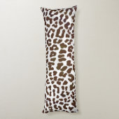Leopard Chocolade Print Lichaamskussen (Achterkant (Verticaal))